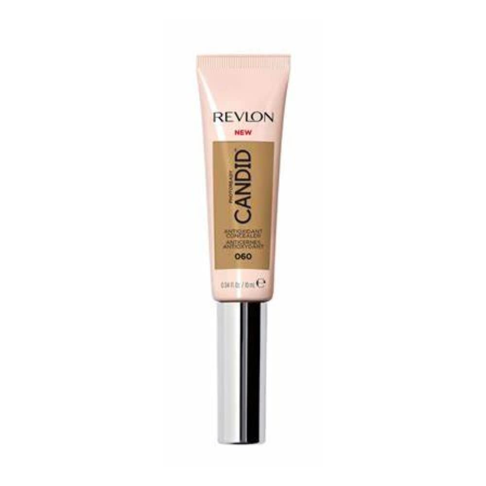 Revlon Concealer Stick, PhotoReady Candid Face Makeup with Anti-Pollution & Antioxidant Ingredients, Longwear Medium-Full Coverage Infused with Caffine,Natural Finish,Oil Free,015 Light, 0.34 Fl Oz