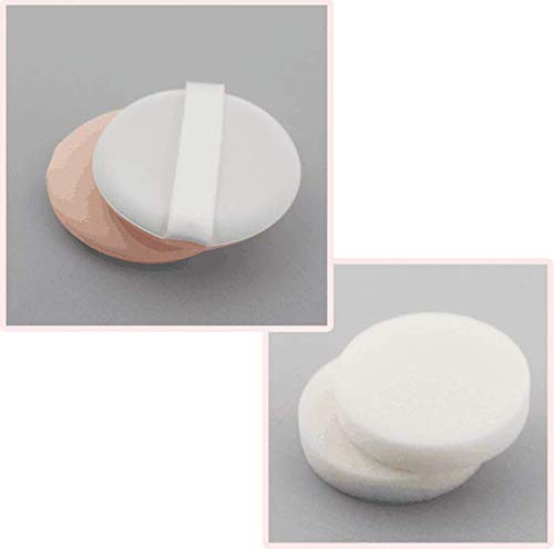 White Empty Luxurious Portable Air Cushion Puff Box BB Cream Container Dressing Case Powder Box with Air Cushion Sponge Powder Puff and Mirror(15ml,0.5oz)