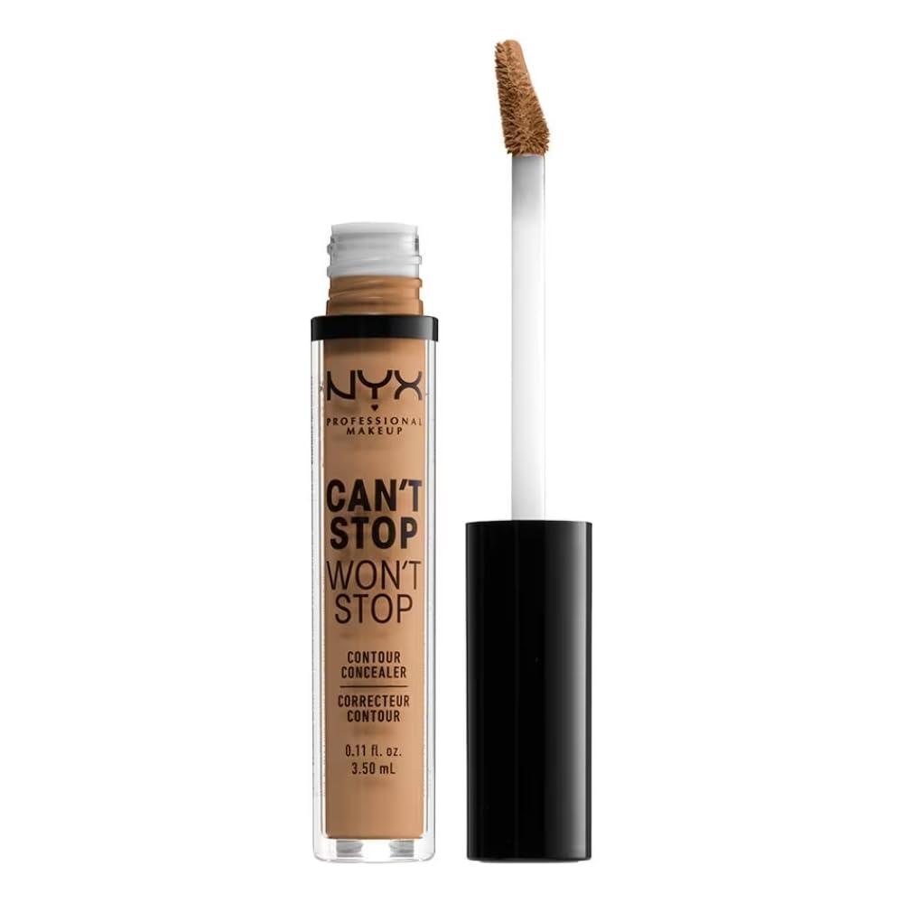 NYX PROFESSIONAL MAKEUP Can't Stop Won't Stop Contour Concealer, 24h Full Coverage Matte Finish - Soft Beige