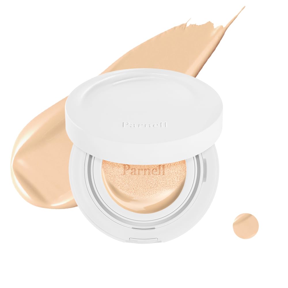 Parnell Cicamanu Serum Cushion - Moisturizing Foundation for Soothing, Coverage, Glass Skin and Lightweight for Sensitive and Dry Skin Pearl Skin (0.52 Fl Oz) (30N)