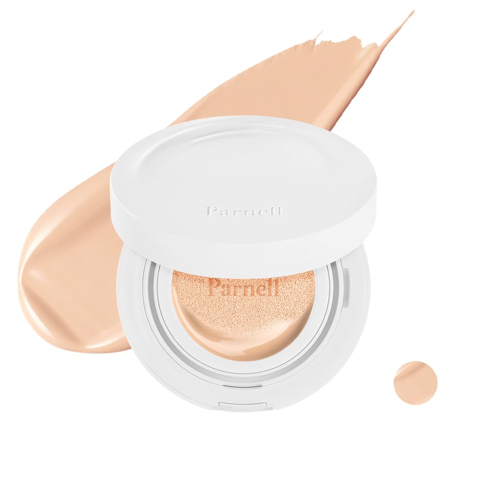 Parnell Cicamanu Serum Cushion - Moisturizing Foundation for Soothing, Coverage, Glass Skin and Lightweight for Sensitive and Dry Skin Pearl Skin (0.52 Fl Oz) (30N)