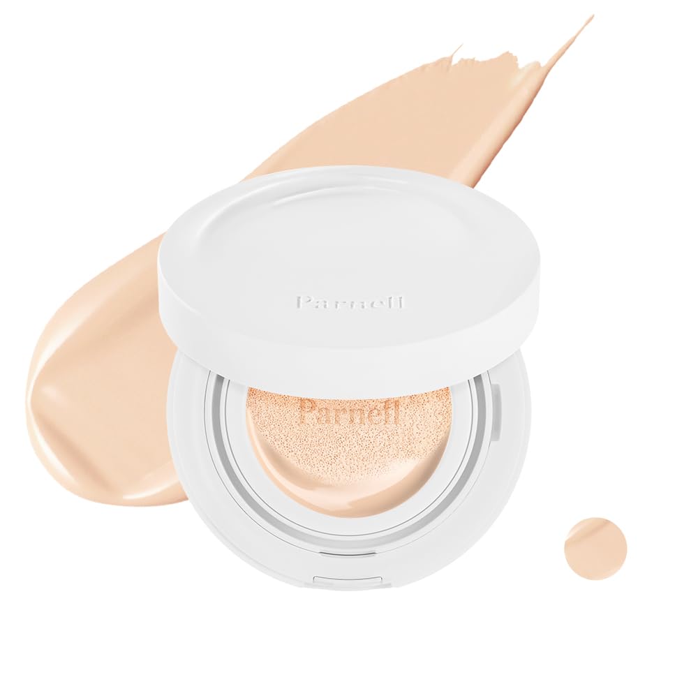 Parnell Cicamanu Serum Cushion - Moisturizing Foundation for Soothing, Coverage, Glass Skin and Lightweight for Sensitive and Dry Skin Pearl Skin (0.52 Fl Oz) (30N)