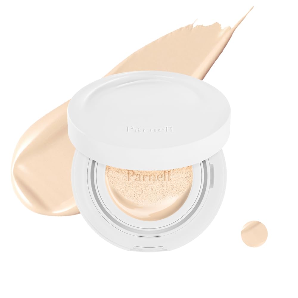 Parnell Cicamanu Serum Cushion - Moisturizing Foundation for Soothing, Coverage, Glass Skin and Lightweight for Sensitive and Dry Skin Pearl Skin (0.52 Fl Oz) (30N)