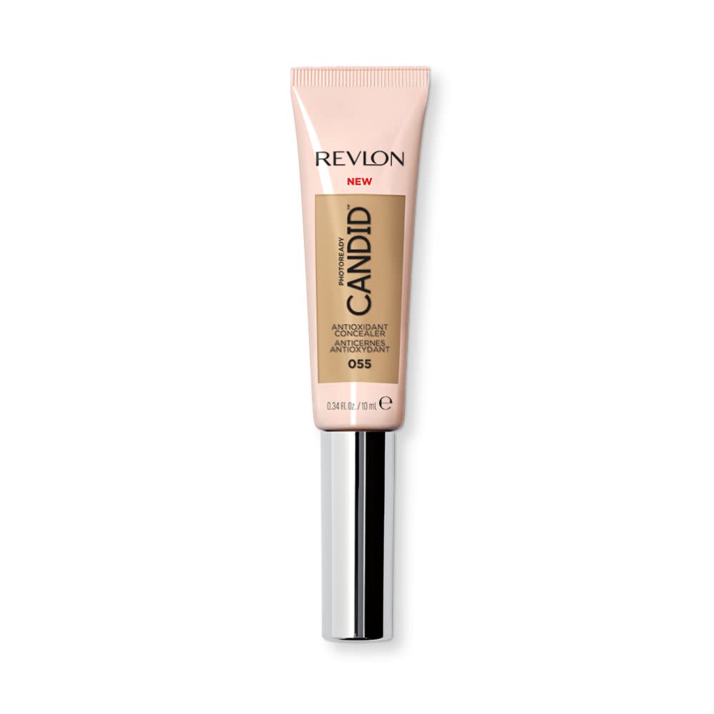 Revlon Concealer Stick, PhotoReady Candid Face Makeup with Anti-Pollution & Antioxidant Ingredients, Longwear Medium-Full Coverage Infused with Caffine,Natural Finish,Oil Free,015 Light, 0.34 Fl Oz