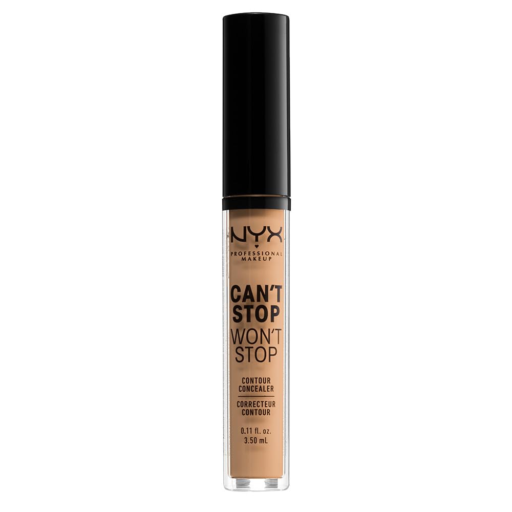 NYX PROFESSIONAL MAKEUP Can't Stop Won't Stop Contour Concealer, 24h Full Coverage Matte Finish - Soft Beige