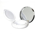 15g 0.5oz Empty Luxurious White Silver Edge Portable Air Cushion Puff Box BB Cream Container Dressing Case with Powder Puff and Mirror