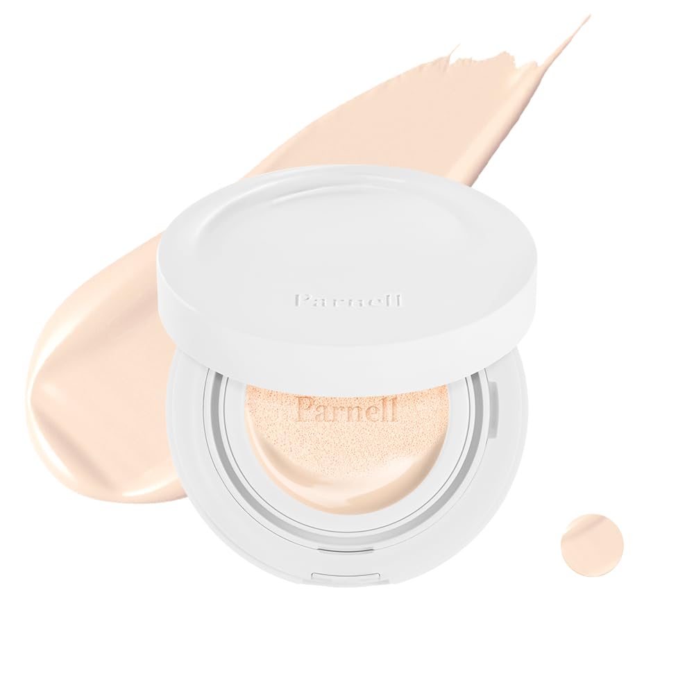 Parnell Cicamanu Serum Cushion - Moisturizing Foundation for Soothing, Coverage, Glass Skin and Lightweight for Sensitive and Dry Skin Pearl Skin (0.52 Fl Oz) (30N)