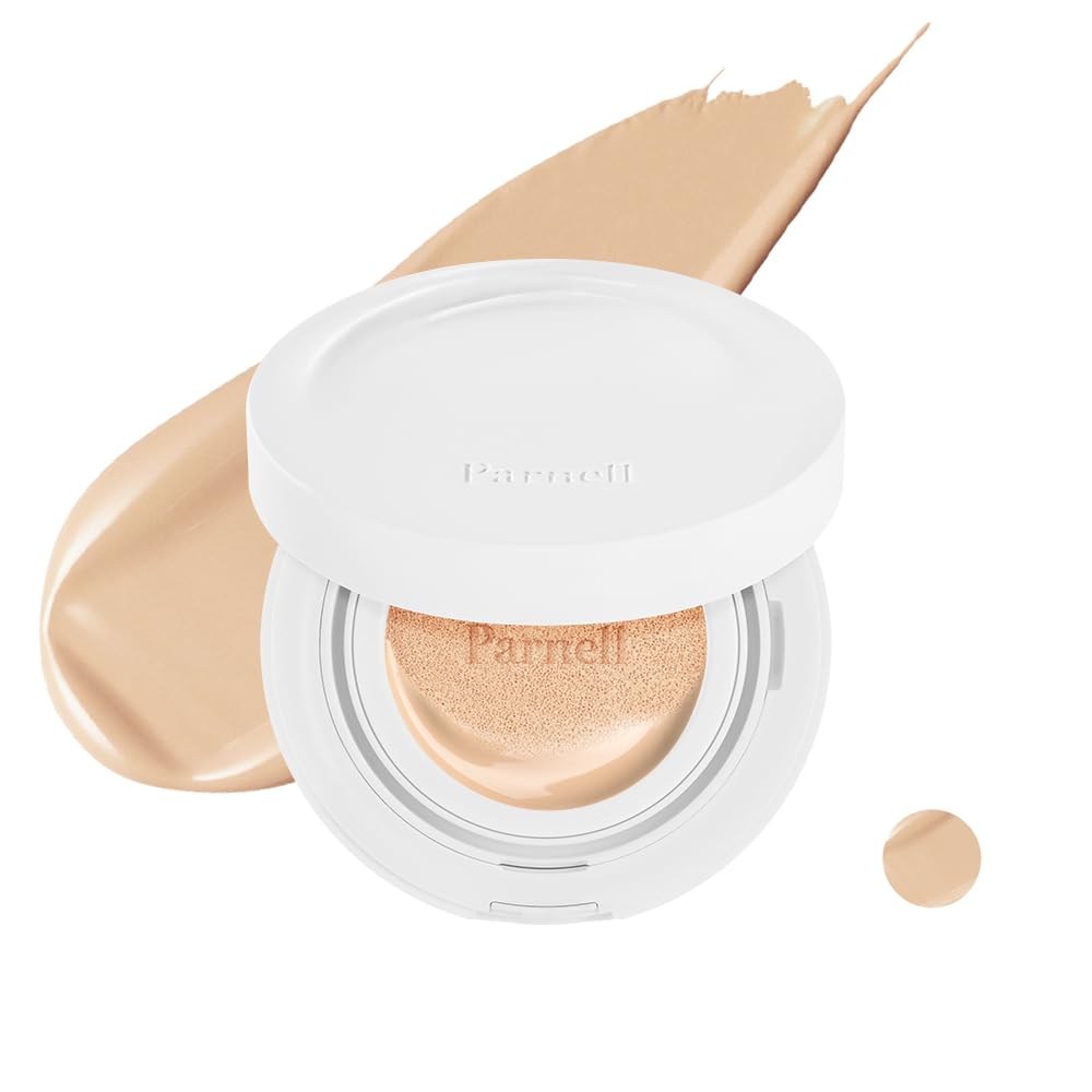 Parnell Cicamanu Serum Cushion - Moisturizing Foundation for Soothing, Coverage, Glass Skin and Lightweight for Sensitive and Dry Skin Pearl Skin (0.52 Fl Oz) (30N)