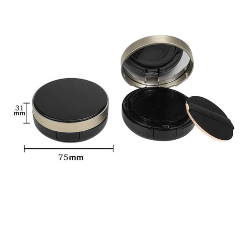 1 PCS Empty Cushion Foundation Case Portable Cushion Compact Bb Puff Box with Sponge Powder Puff and Mirror for BB Cream Storage Holder(15g/0.5oz)