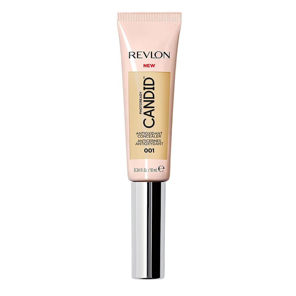 Revlon Concealer Stick, PhotoReady Candid Face Makeup with Anti-Pollution & Antioxidant Ingredients, Longwear Medium-Full Coverage Infused with Caffine,Natural Finish,Oil Free,015 Light, 0.34 Fl Oz