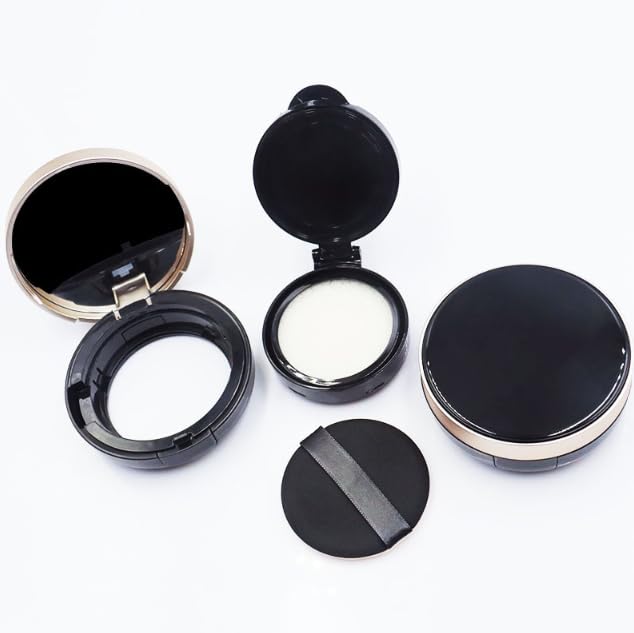 1 PCS Empty Cushion Foundation Case Portable Cushion Compact Bb Puff Box with Sponge Powder Puff and Mirror for BB Cream Storage Holder(15g/0.5oz)