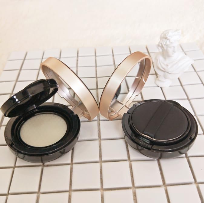 1 PCS Empty Cushion Foundation Case Portable Cushion Compact Bb Puff Box with Sponge Powder Puff and Mirror for BB Cream Storage Holder(15g/0.5oz)