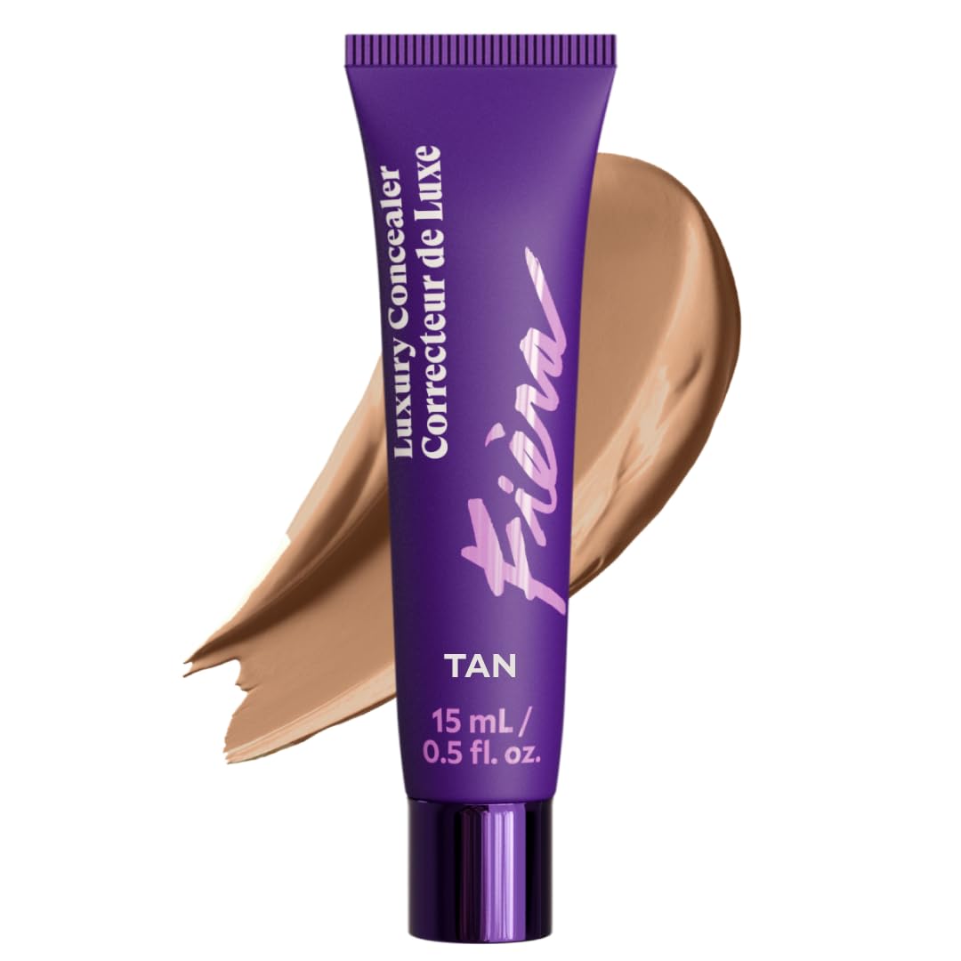 Fièra Luxury Concealer & Foundation with Anti-Aging Ingredients - Full Coverage for Dark Circles, Wrinkles, Fine Lines, and Spots, All-Day Wear For Mature Skin - Neutral Beige, 0.5 FL. OZ. / 15 ML