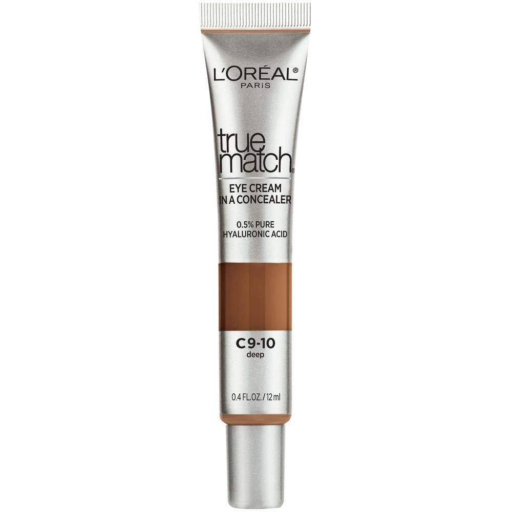L'Oreal Paris True Match Eye Cream in a Concealer, 0.5% hyaluronic acid, Fair C1-2, 0.4 fl. oz.