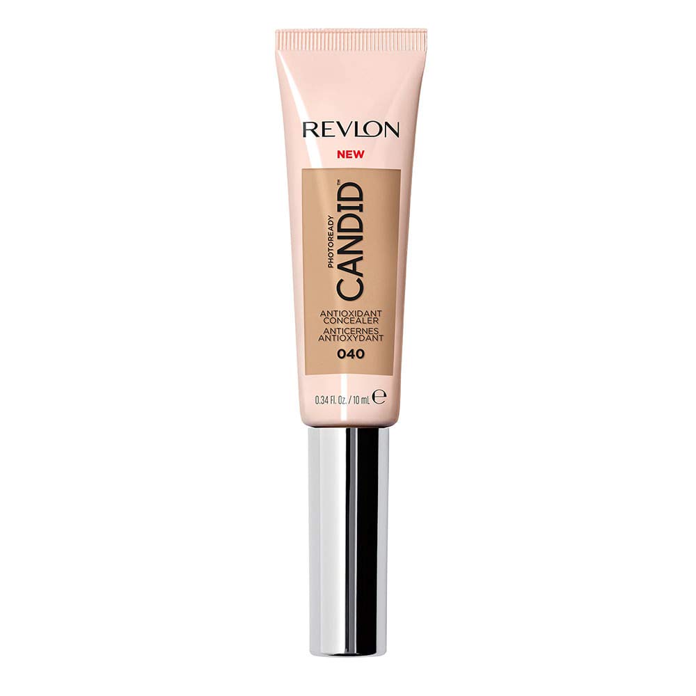 Revlon Concealer Stick, PhotoReady Candid Face Makeup with Anti-Pollution & Antioxidant Ingredients, Longwear Medium-Full Coverage Infused with Caffine,Natural Finish,Oil Free,015 Light, 0.34 Fl Oz