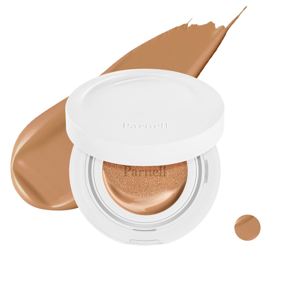 Parnell Cicamanu Serum Cushion - Moisturizing Foundation for Soothing, Coverage, Glass Skin and Lightweight for Sensitive and Dry Skin Pearl Skin (0.52 Fl Oz) (30N)