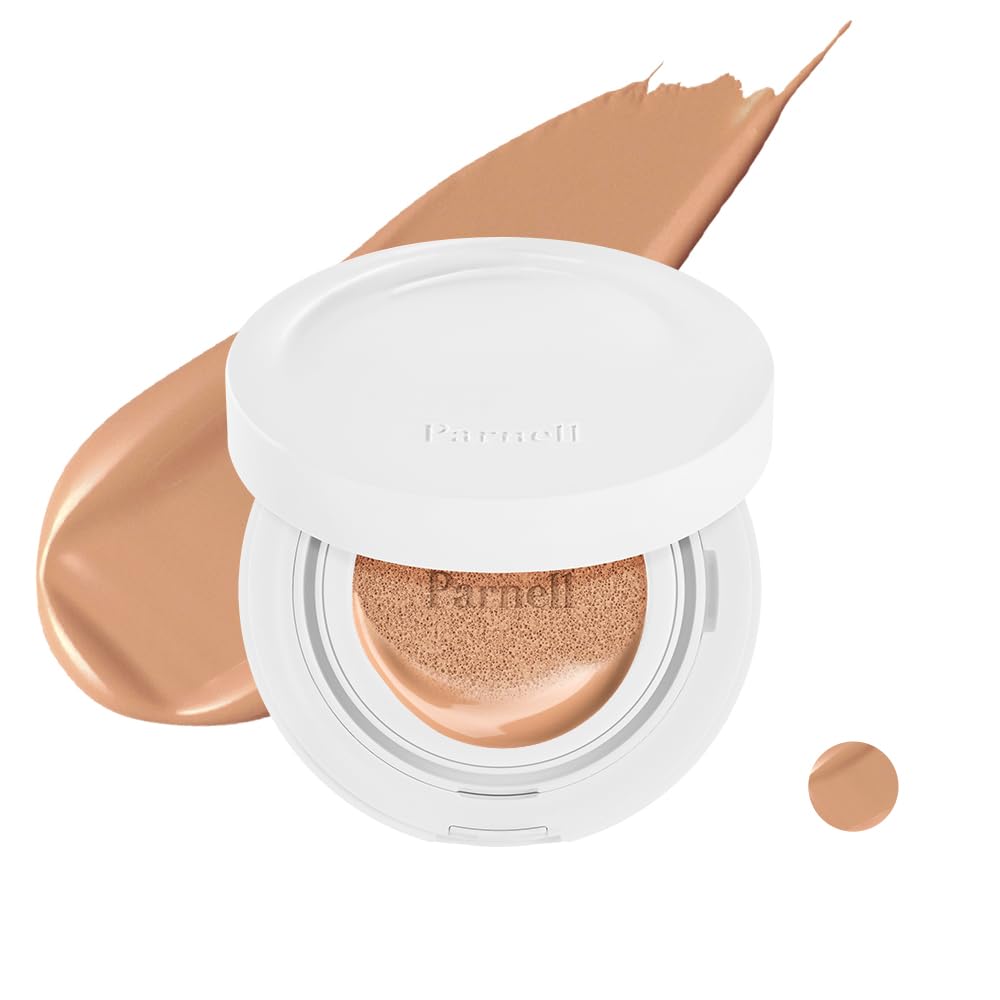 Parnell Cicamanu Serum Cushion - Moisturizing Foundation for Soothing, Coverage, Glass Skin and Lightweight for Sensitive and Dry Skin Pearl Skin (0.52 Fl Oz) (30N)