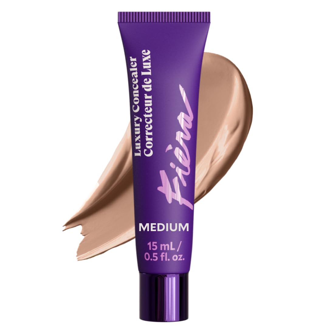 Fièra Luxury Concealer & Foundation with Anti-Aging Ingredients - Full Coverage for Dark Circles, Wrinkles, Fine Lines, and Spots, All-Day Wear For Mature Skin - Neutral Beige, 0.5 FL. OZ. / 15 ML