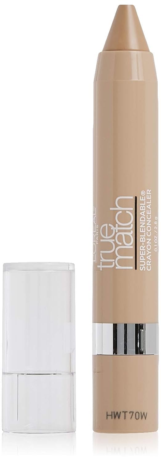 L'Oreal Paris True Match Super Blendable Crayon Concealer, Light/Medium Neutral, 0.1 oz.