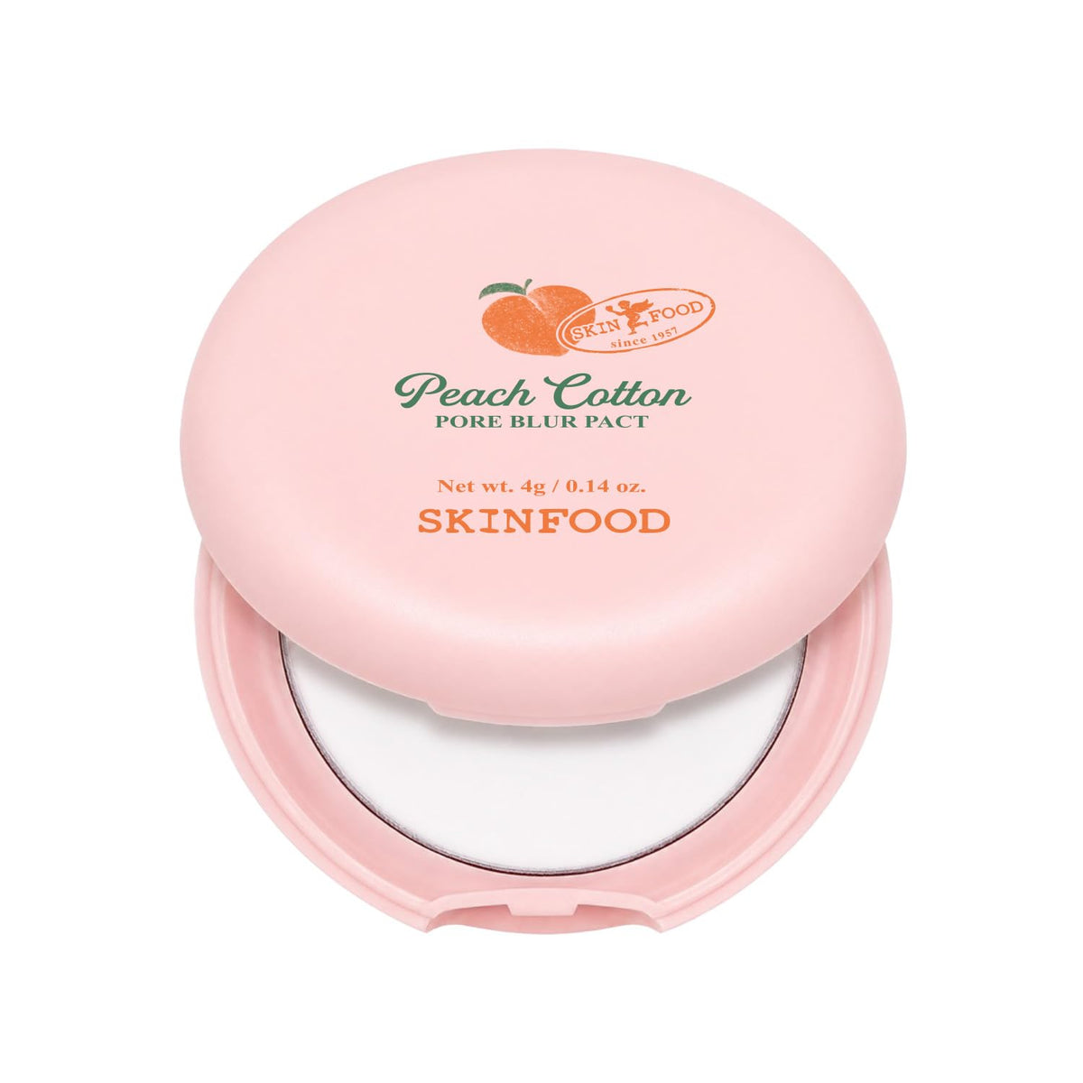 SKINFOOD Peach Cotton Multi Finish Powder 5g - Korean Peach Extract & Calamin Sebum Control Face Powder - Silky Setting Powder - Setting Powder for Oily Skin - Sweet Peach Scent for Soft Skin