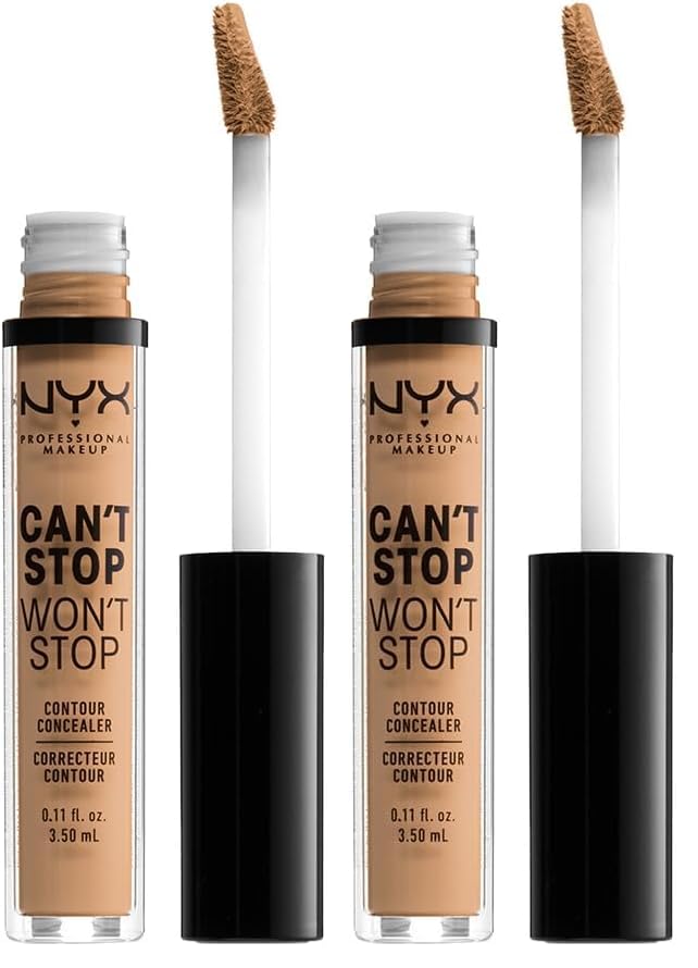NYX PROFESSIONAL MAKEUP Can't Stop Won't Stop Contour Concealer, 24h Full Coverage Matte Finish - Soft Beige