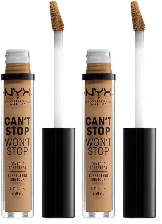 NYX PROFESSIONAL MAKEUP Can't Stop Won't Stop Contour Concealer, 24h Full Coverage Matte Finish - Soft Beige