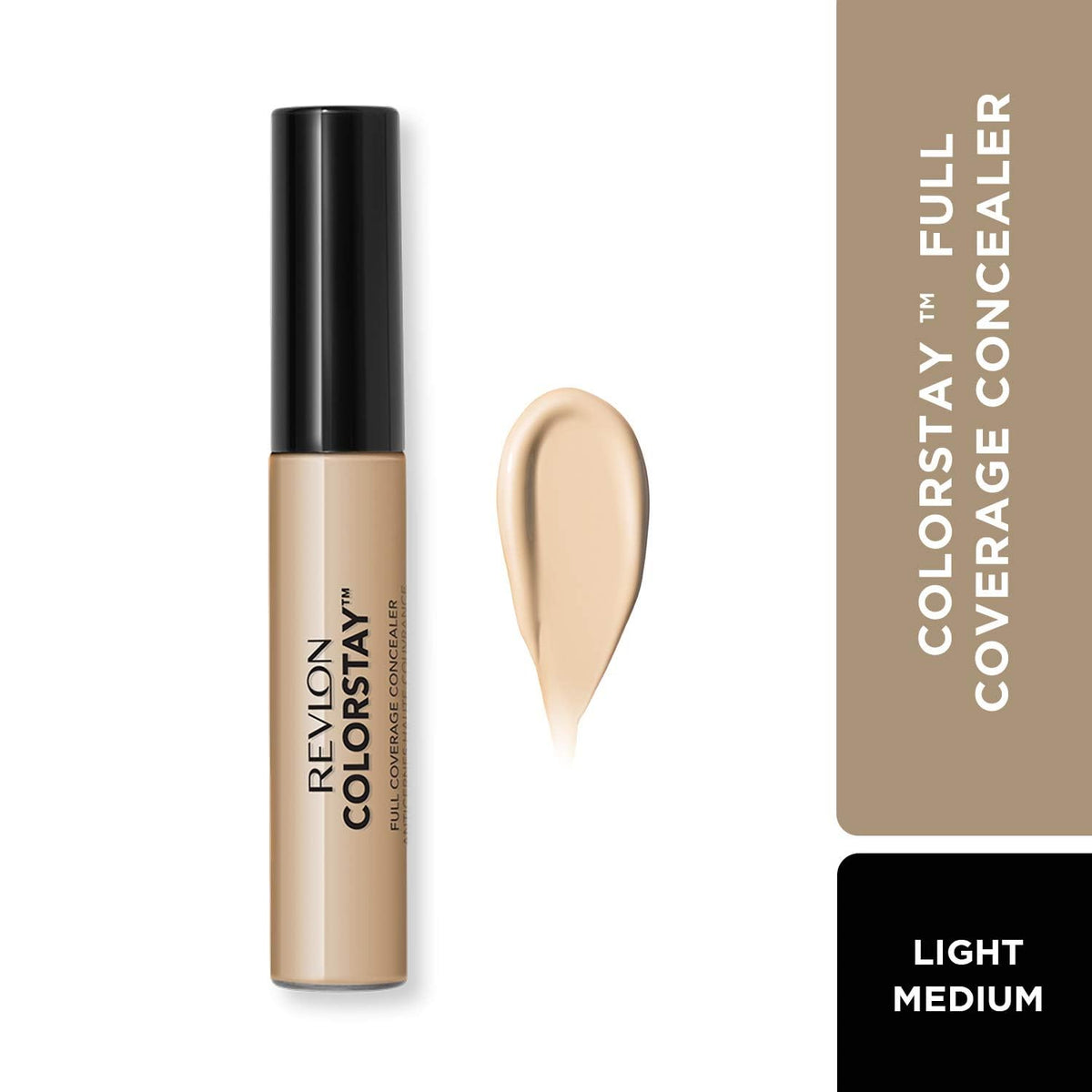 Revlon Concealer Stick, ColorStay 24 Hour Color Correcting Face Makeup, Longwear Full Coverage with Radiant Finish, 030 Light Medium, 0.25 Oz