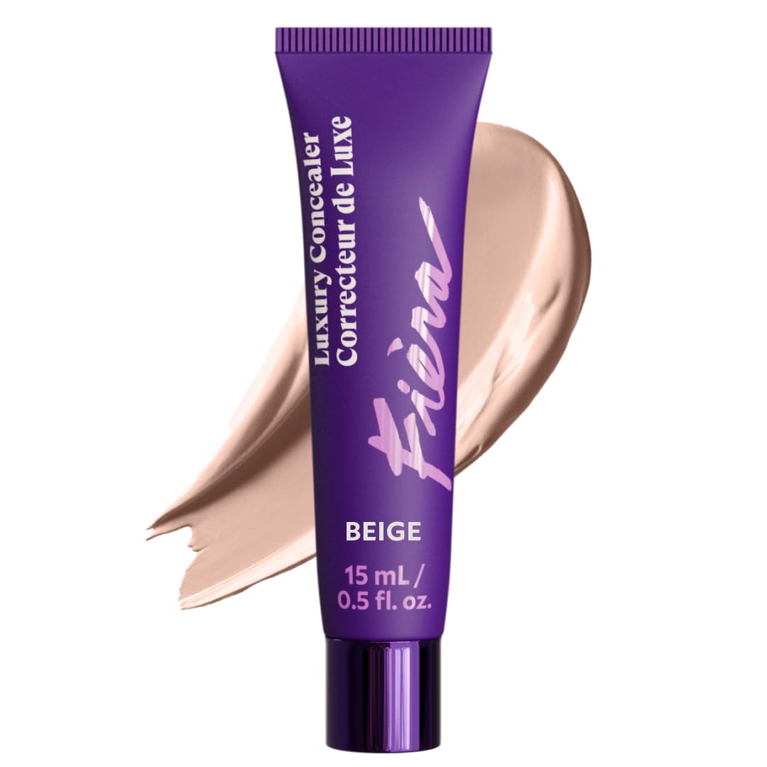 Fièra Luxury Concealer & Foundation with Anti-Aging Ingredients - Full Coverage for Dark Circles, Wrinkles, Fine Lines, and Spots, All-Day Wear For Mature Skin - Neutral Beige, 0.5 FL. OZ. / 15 ML