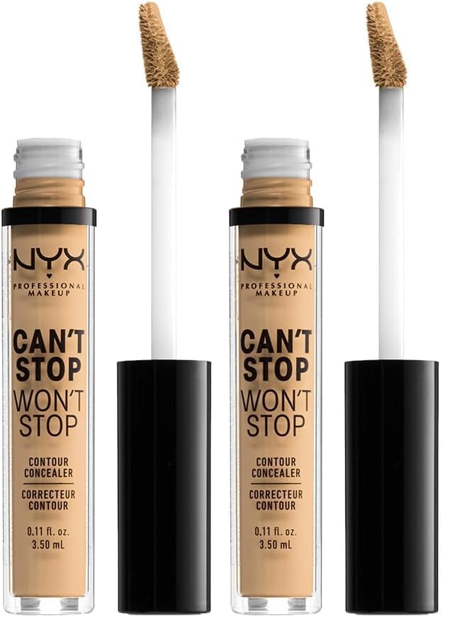 NYX PROFESSIONAL MAKEUP Can't Stop Won't Stop Contour Concealer, 24h Full Coverage Matte Finish - Soft Beige