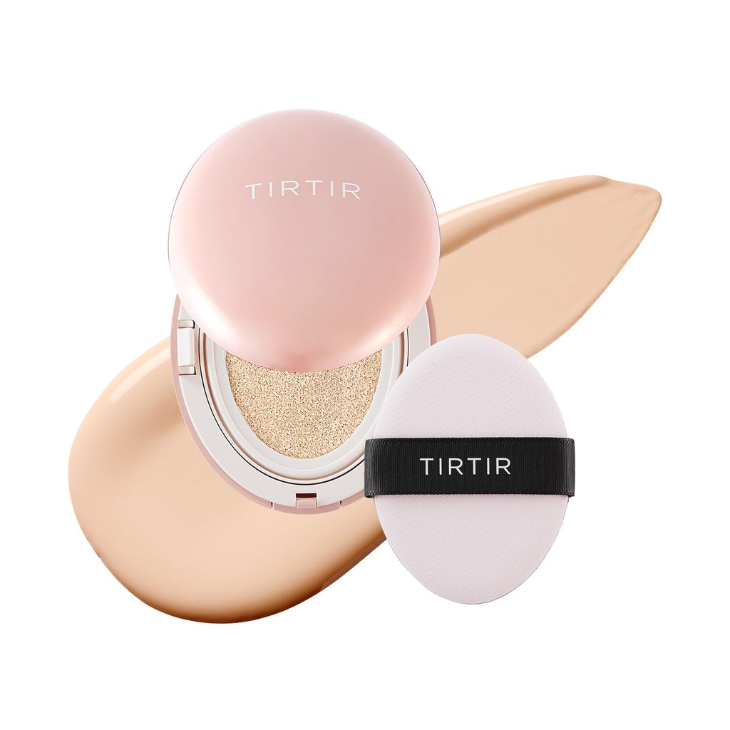 [*Mini Size*] TIRTIR All Cover Pink Cushion | Korean Cushion Foundation, (#21N Ivory, 0.15 Fl Oz)