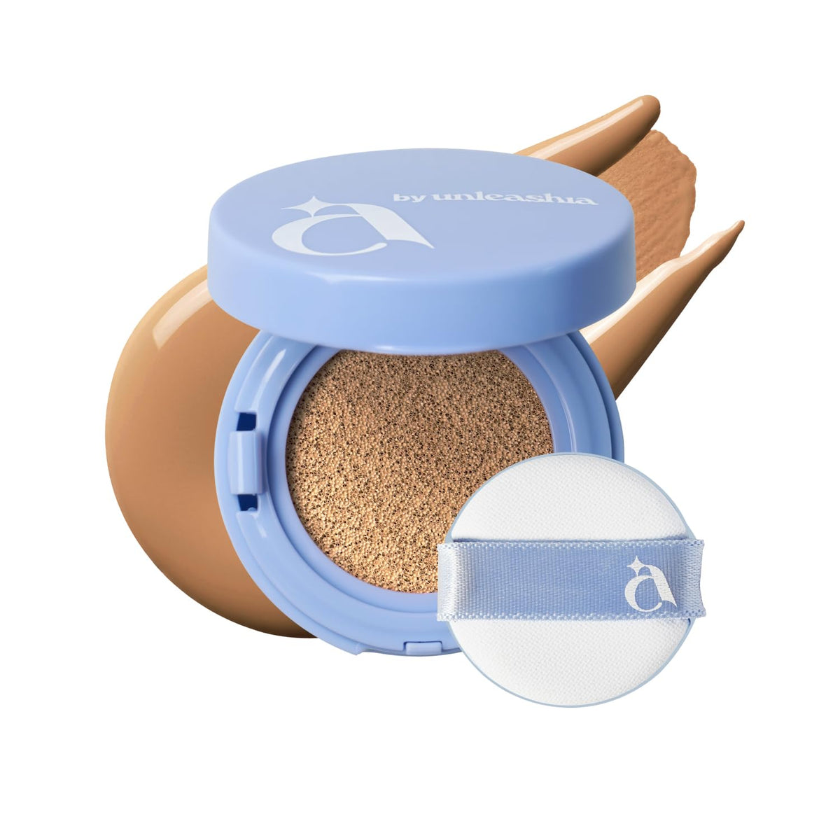[A by Unleashia] Hey Dew Blue Cushion | 26 Shades, Compact Size, Triple Functional (Toning, Anti-Wrinkle, UV Protection), Buildable Coverage & Radiant, Dewy Finish (20N Stella)