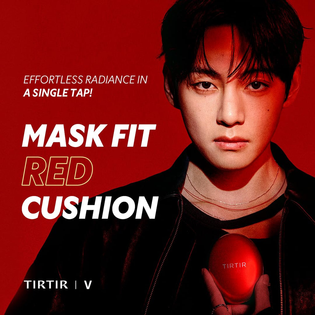 [*Mini Size*] TIRTIR Mask Fit Red Cushion Foundation | Full coverage, Weightless, Skin fit, Satin Glow Finish, Korean Makeup BB Foundation, beauty, Tattoo cover up, Buildable (#21N Ivory, 0.15 Fl Oz)