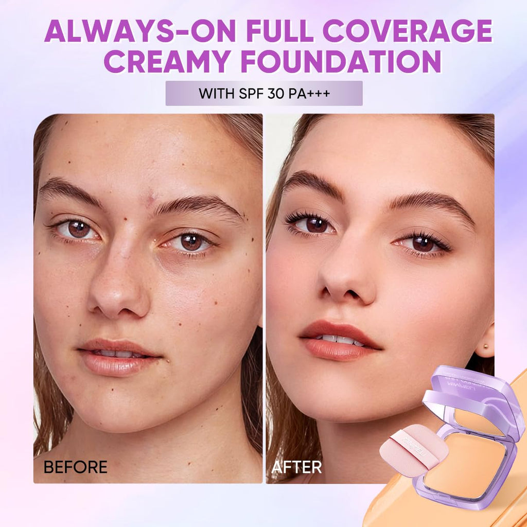 Full Coverage Creamy Foundation Waterproof with SPF 30