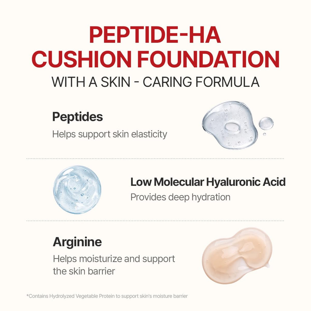 ESPOIR Be Velvet Cushion Foundation #23 Beige | Quick and Easy Coverage with Long-lasting Color by Zero Oxidation, Velvety Smooth Finish & Lightweight Formula, Vegan, Korean Makeup, 0.46 oz