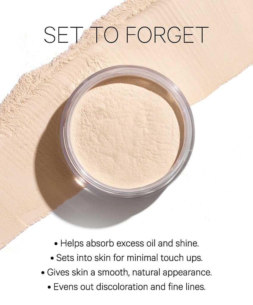 Kevyn Aucoin Smooth & Set Loose Powder with Puff: Universal shade, all skin types & tones. Sheer, lightweight, blends well, blurs imperfections, reduces shine. Makeup artist go to for even skin finish