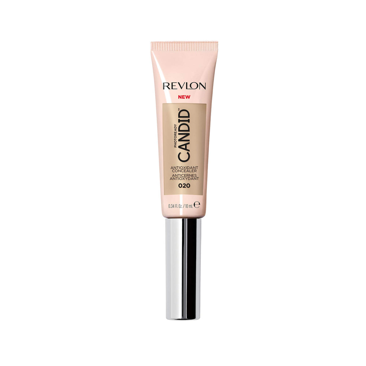 Revlon Concealer Stick, PhotoReady Candid Face Makeup with Anti-Pollution & Antioxidant Ingredients, Longwear Medium-Full Coverage Infused with Caffine,Natural Finish,Oil Free,015 Light, 0.34 Fl Oz
