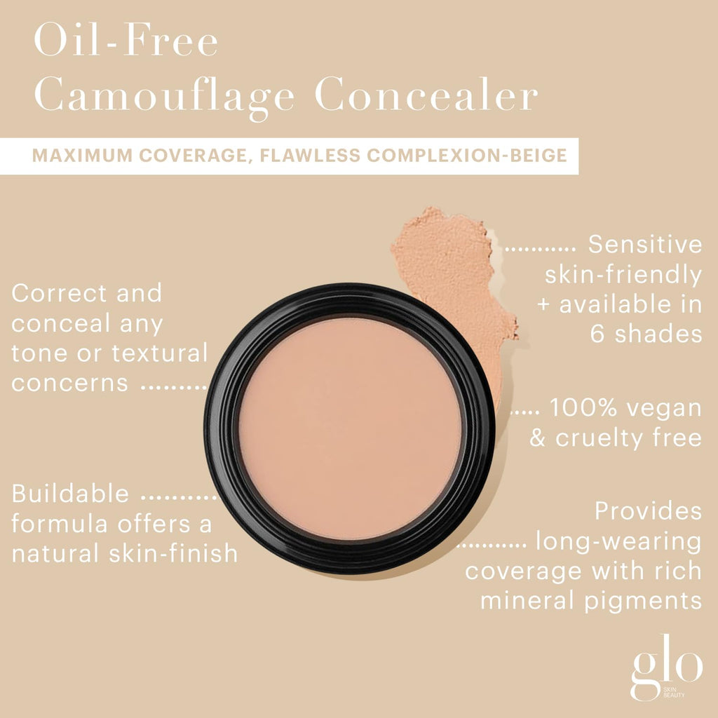 Glo Skin Beauty Oil-Free Camouflage Concealer, Full Coverage, Beige