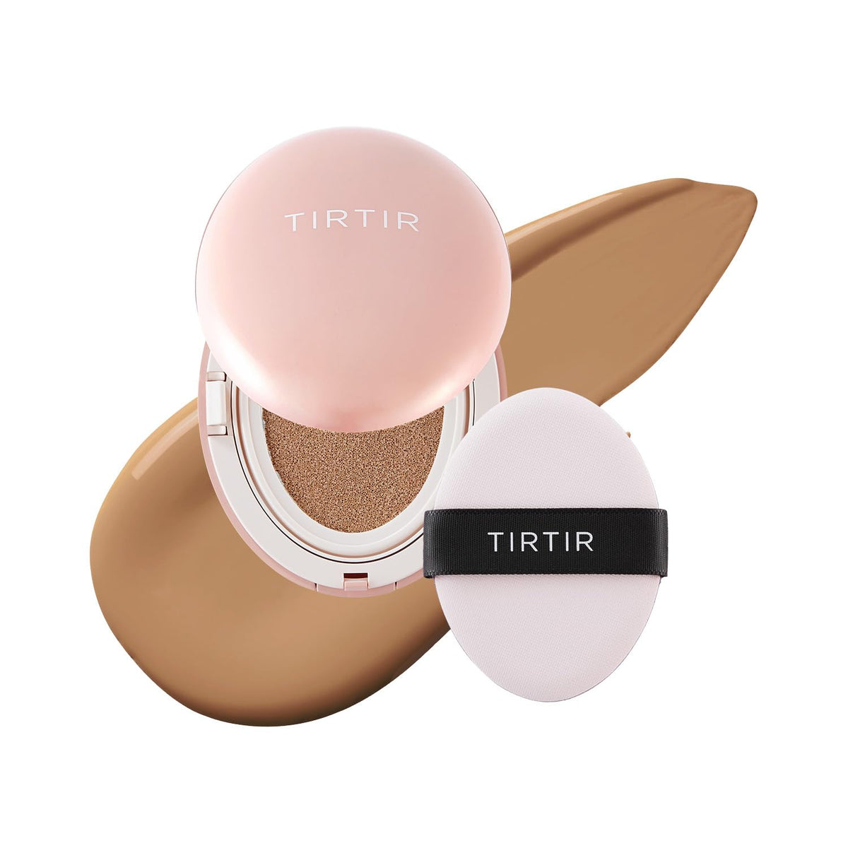 [*Mini Size*] TIRTIR All Cover Pink Cushion | Korean Cushion Foundation, (#21N Ivory, 0.15 Fl Oz)