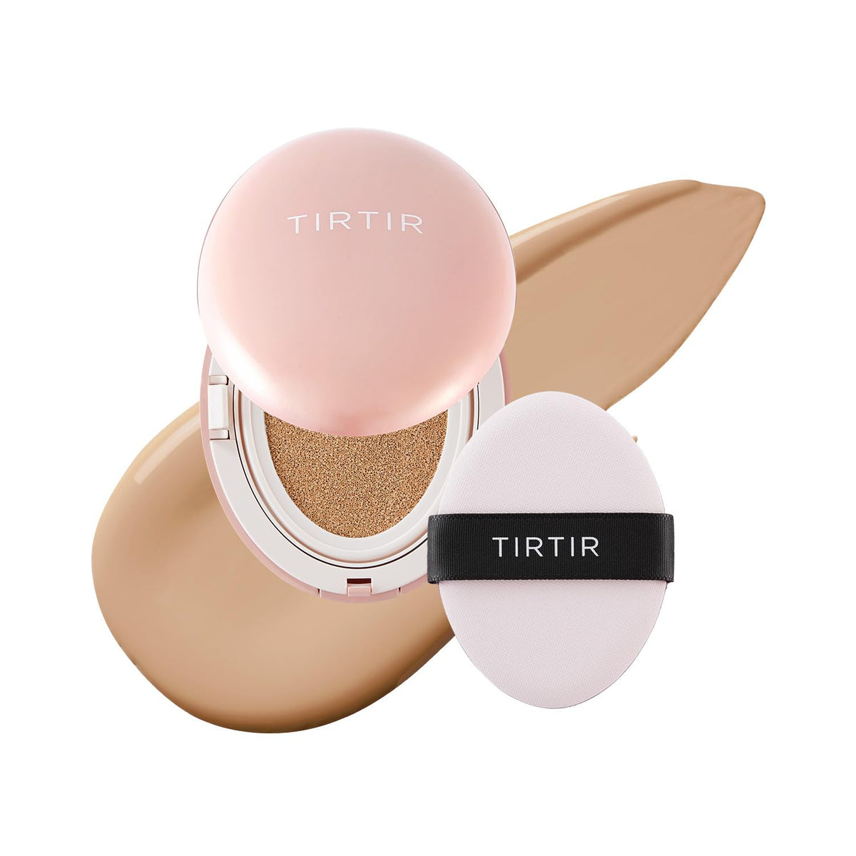[*Mini Size*] TIRTIR All Cover Pink Cushion | Korean Cushion Foundation, (#21N Ivory, 0.15 Fl Oz)