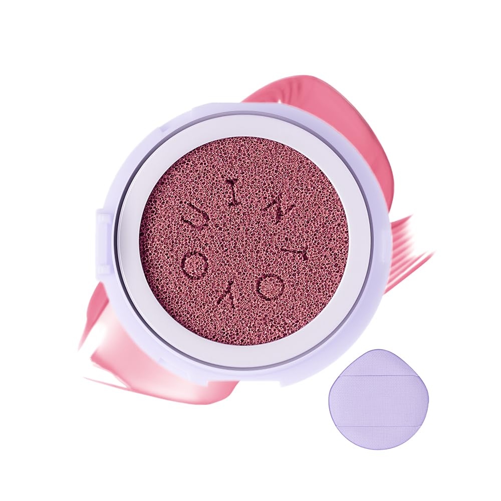 INTO YOU Cushion Blush Refill, Soft Matte Refill Only for Air Cushion Blush (Compact Case Not Included), Buildable and Blendable Cream-Gel Cheek Tint Replacement, Lightweight Blurring Face Blush, AM03