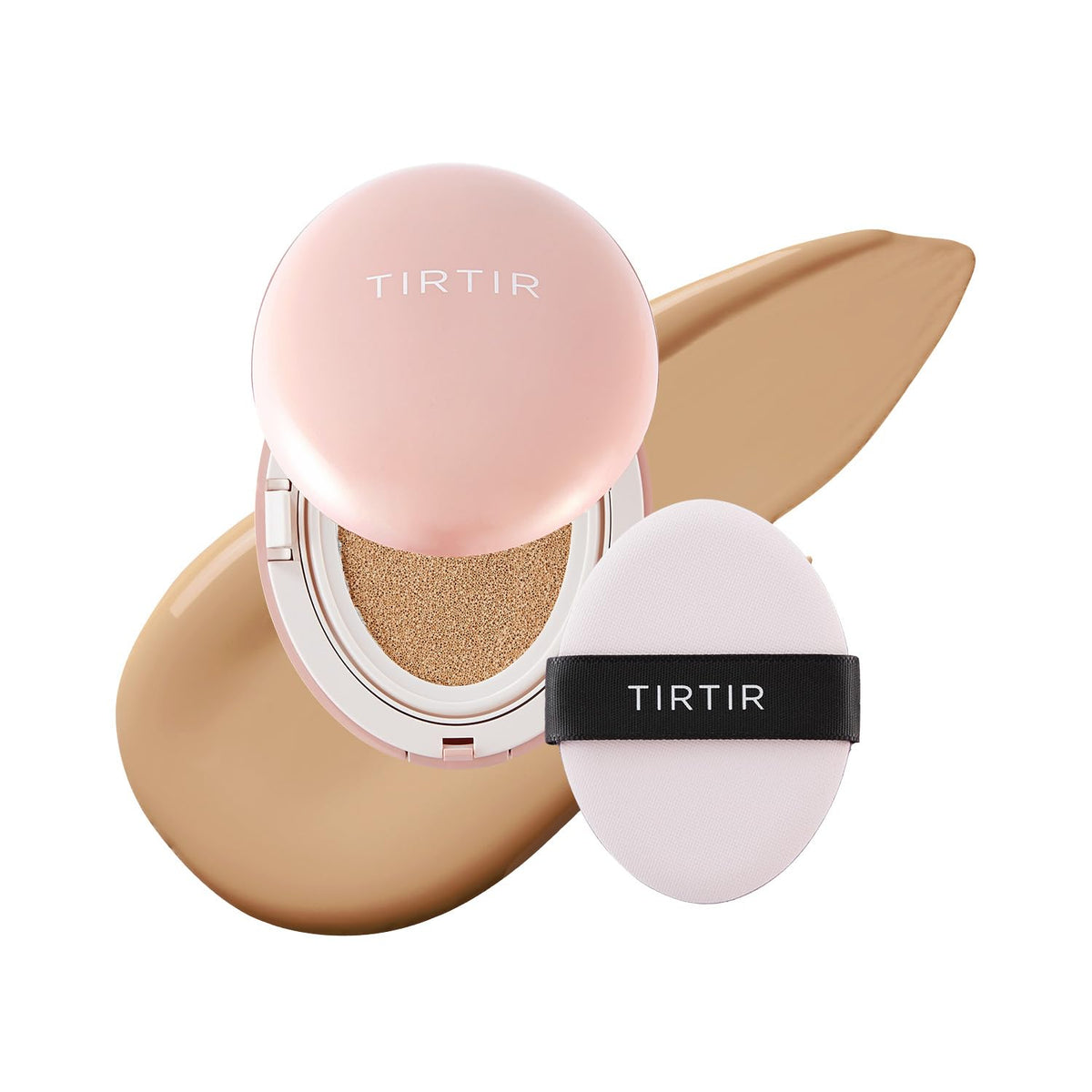 [*Mini Size*] TIRTIR All Cover Pink Cushion | Korean Cushion Foundation, (#21N Ivory, 0.15 Fl Oz)