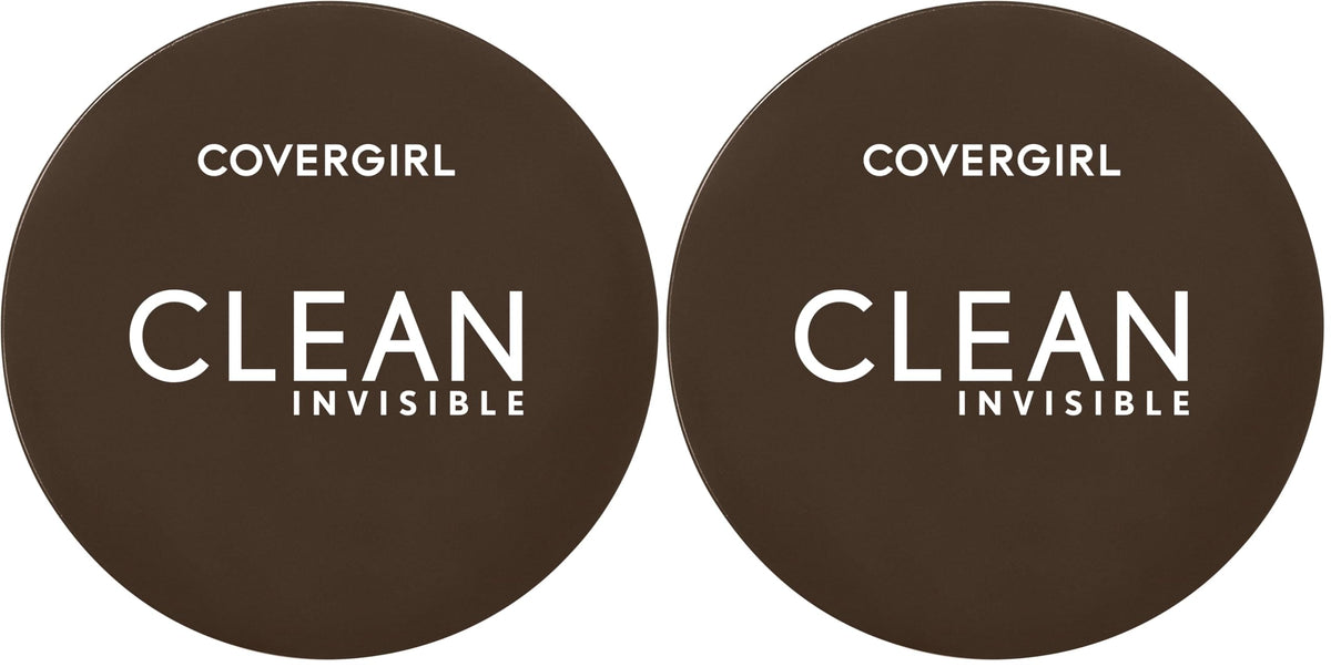 Covergirl Clean Invisible Pressed Powder, Lightweight, Breathable, Vegan Formula, Creamy Natural 120, 0.38oz