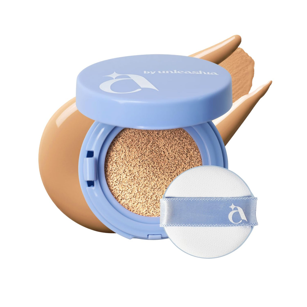 [A by Unleashia] Hey Dew Blue Cushion | 26 Shades, Compact Size, Triple Functional (Toning, Anti-Wrinkle, UV Protection), Buildable Coverage & Radiant, Dewy Finish (20N Stella)