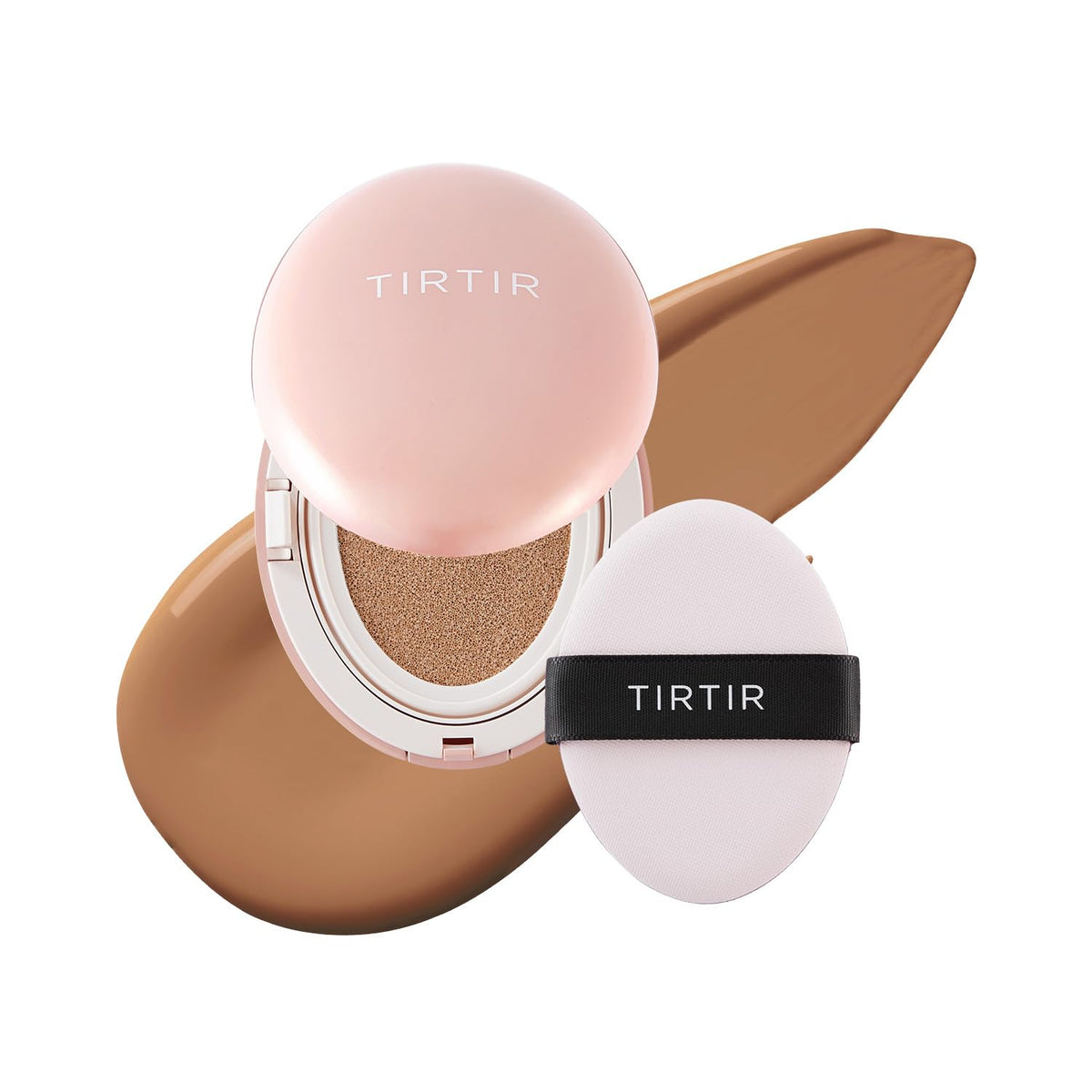 [*Mini Size*] TIRTIR All Cover Pink Cushion | Korean Cushion Foundation, (#21N Ivory, 0.15 Fl Oz)