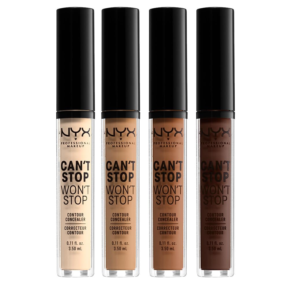 NYX PROFESSIONAL MAKEUP Can't Stop Won't Stop Contour Concealer, 24h Full Coverage Matte Finish - Soft Beige