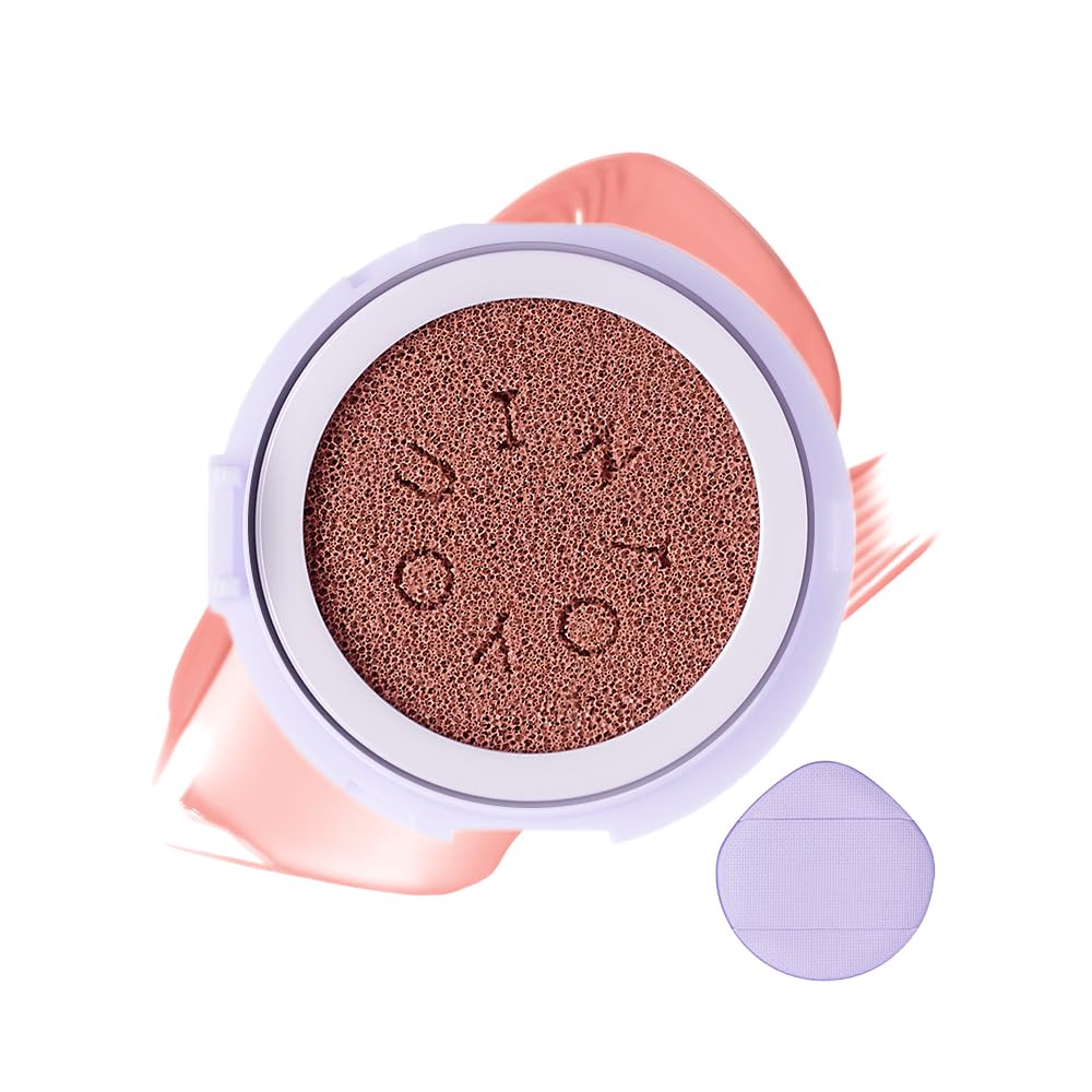 INTO YOU Cushion Blush Refill, Soft Matte Refill Only for Air Cushion Blush (Compact Case Not Included), Buildable and Blendable Cream-Gel Cheek Tint Replacement, Lightweight Blurring Face Blush, AM03