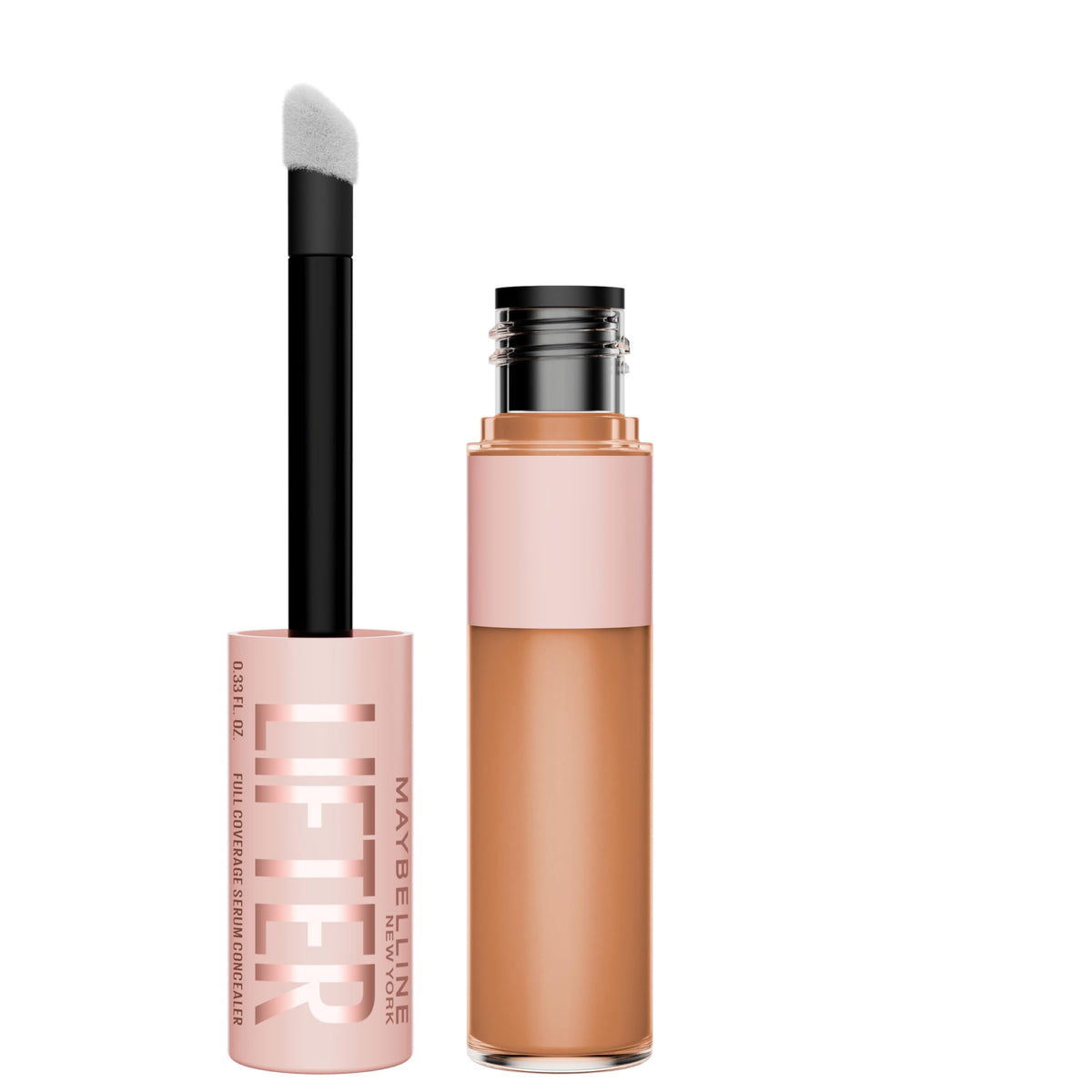 Maybelline Lifter Serum Concealer, Radiant Concealer with Full Coverage, Includes 2% Peptides + Caffeine to Hydrates & Brightens Under Eyes, 20, 1 Count