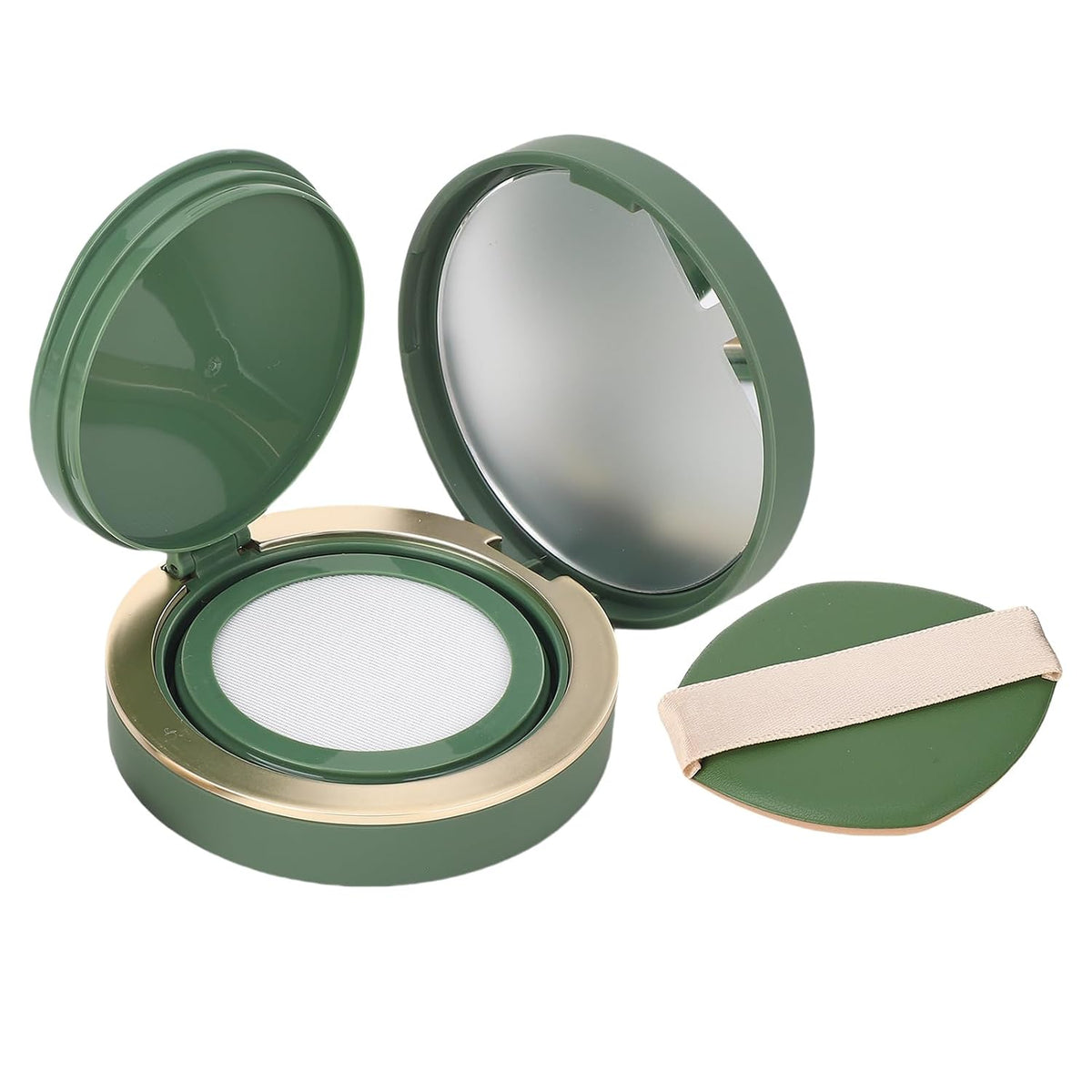Empty Cushion Foundation Box, Refillable Portable Mirror Puff Compact, BB Cream Container with Airtight Seal, Ideal for Makeup Enthusiasts