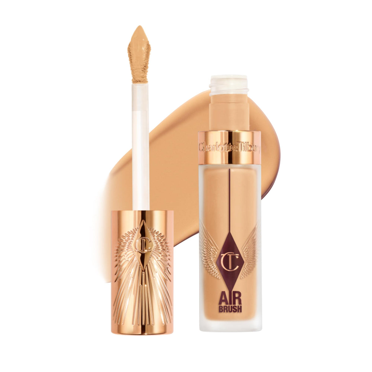 Charlotte Tilbury AIRbrush Flawless Blur Concealer - Longwear Concealer for Dark Circles, Blemishes, Redness & More - Hydrating, Crease-Proof & Full Coverage with a Natural Matte Finish