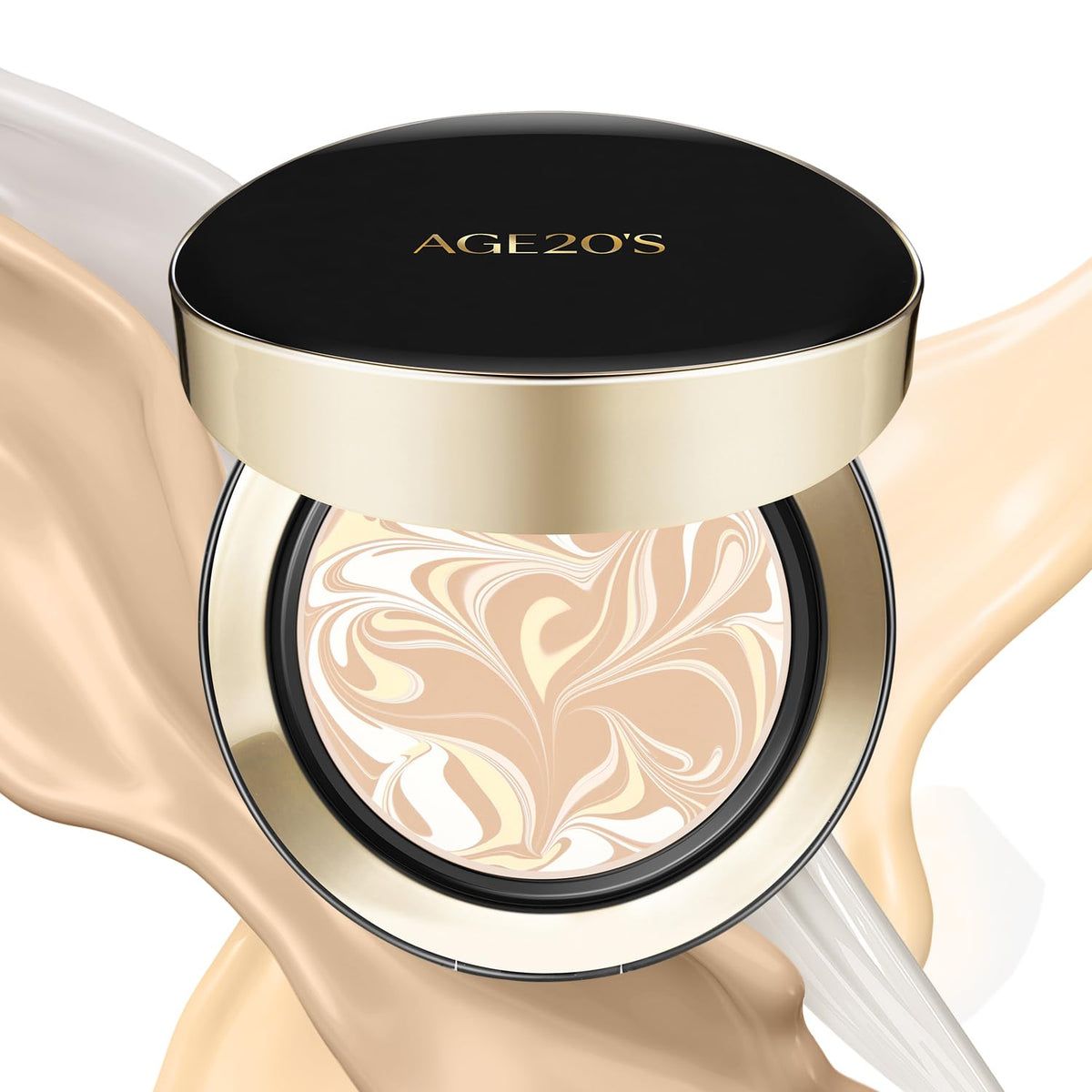 AGE20'S Signature Essence Pact SPF 50+ | Pack of 2 | 17N IVORY | Cream Foundation, Dewy Finish, Natural Coverage | Korean Cushion Foundation